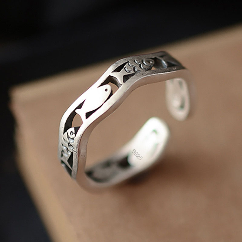 Men'S Minimalist Accessories - Cincin perak Sterling 925 untuk wanita