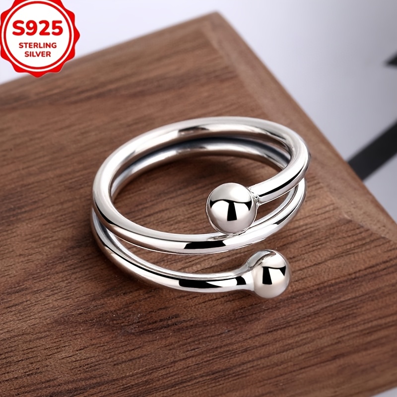 Men'S Minimalist Accessories - Cincin Manik Perak Murni 925 Lucu