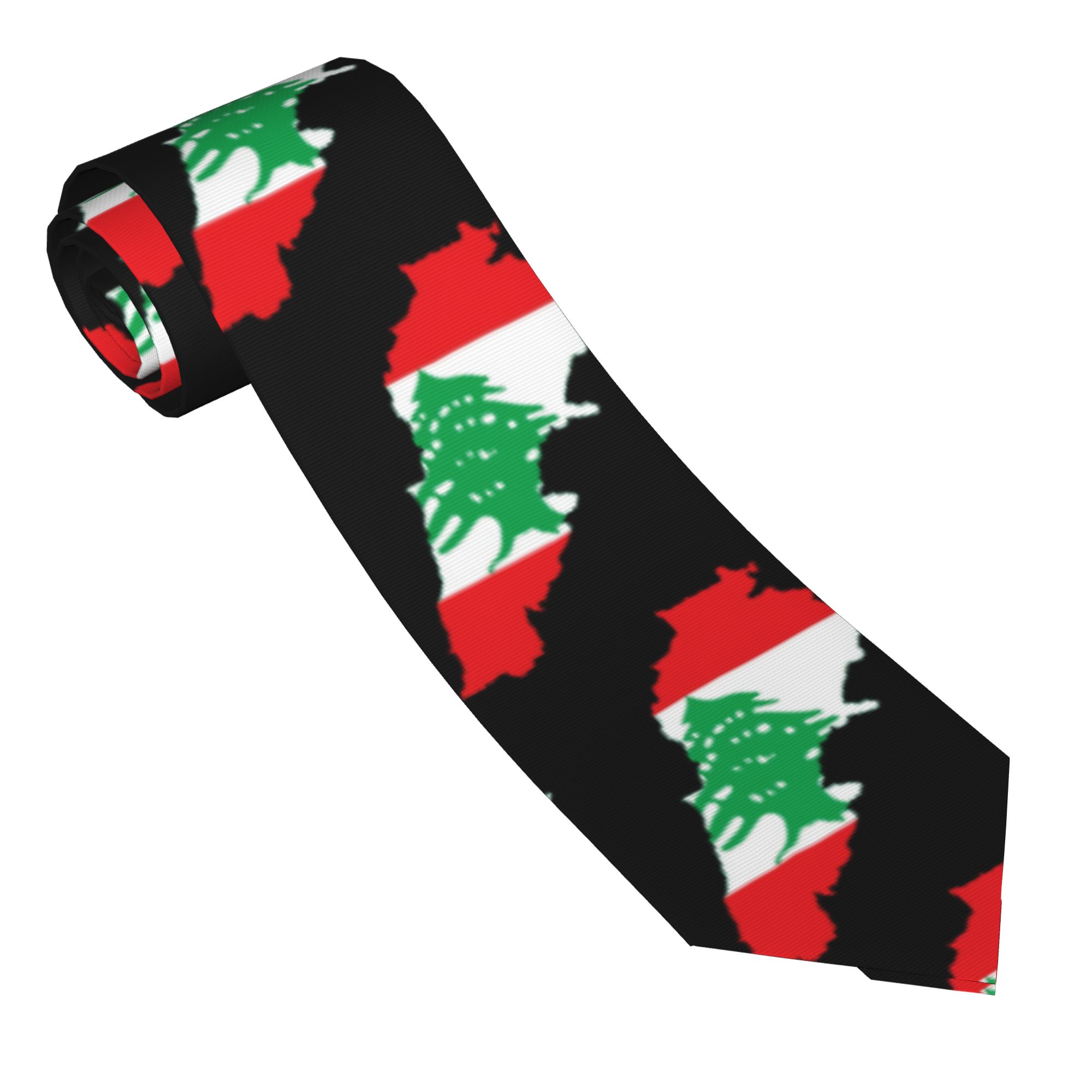 Men Accessories Lebanon - Dasi Peta Bendera Lebanon Dasi Leher