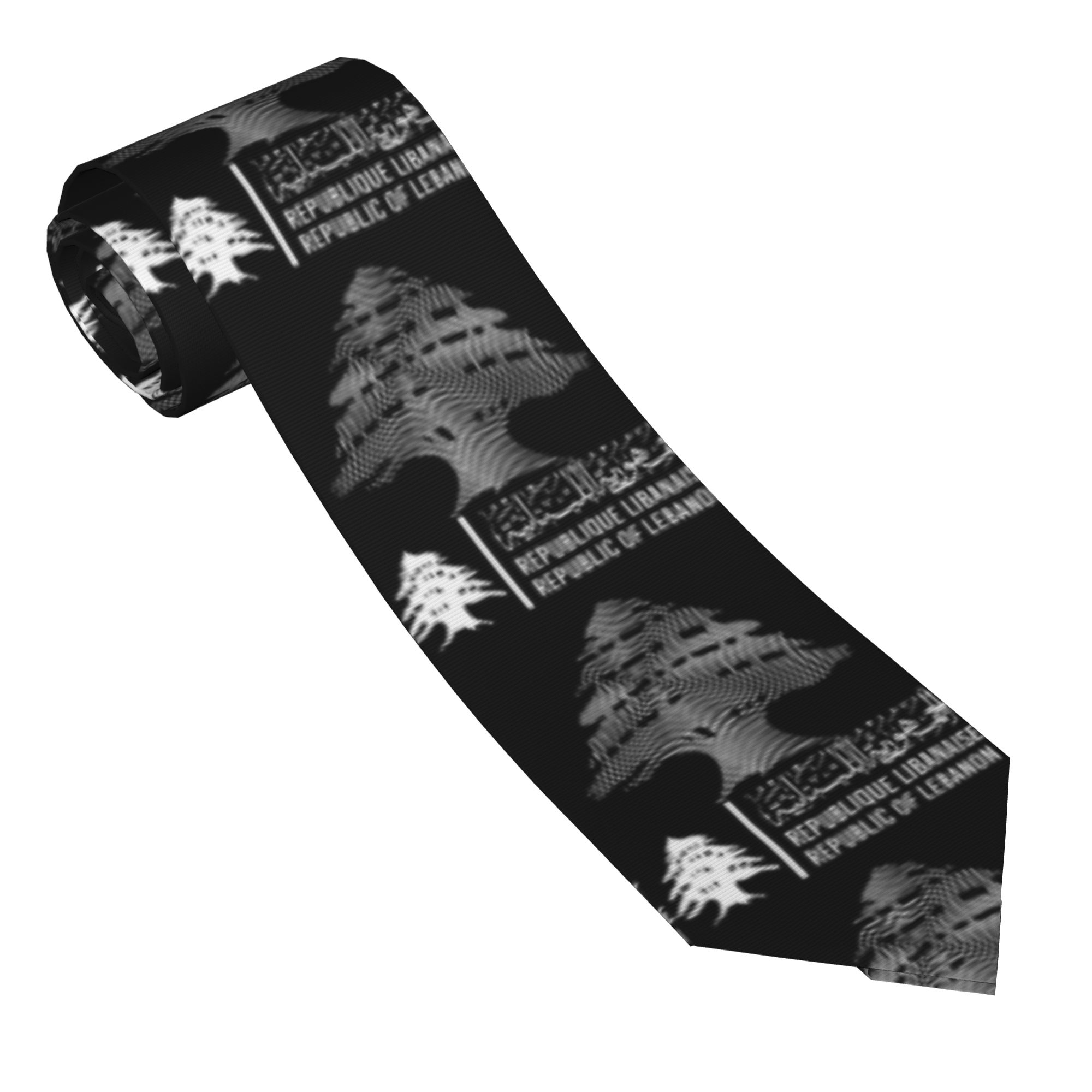 Men Accessories Lebanon - Dasi Pria Motif Bendera Lebanon, Peta