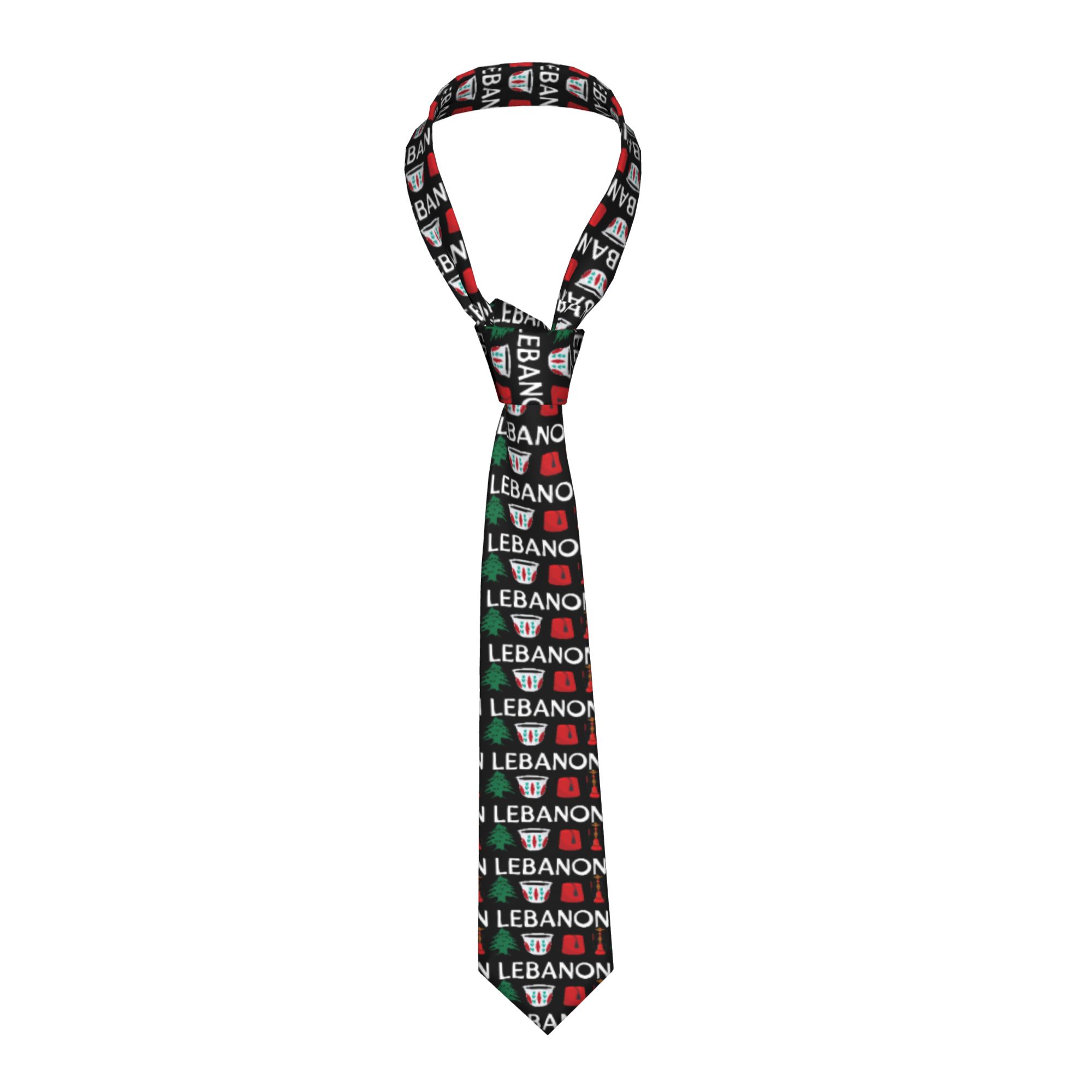Men Accessories Lebanon - Dasi Pria Bendera Lebanon Dasi Leher