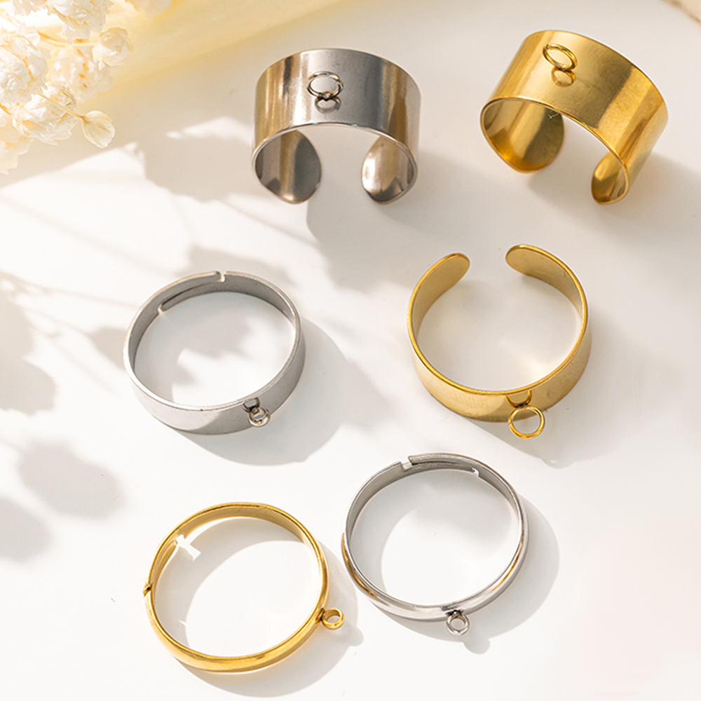 Men'S Accessories Rings - 5 Buah/Lot Dasar Cincin Terbuka Dapat