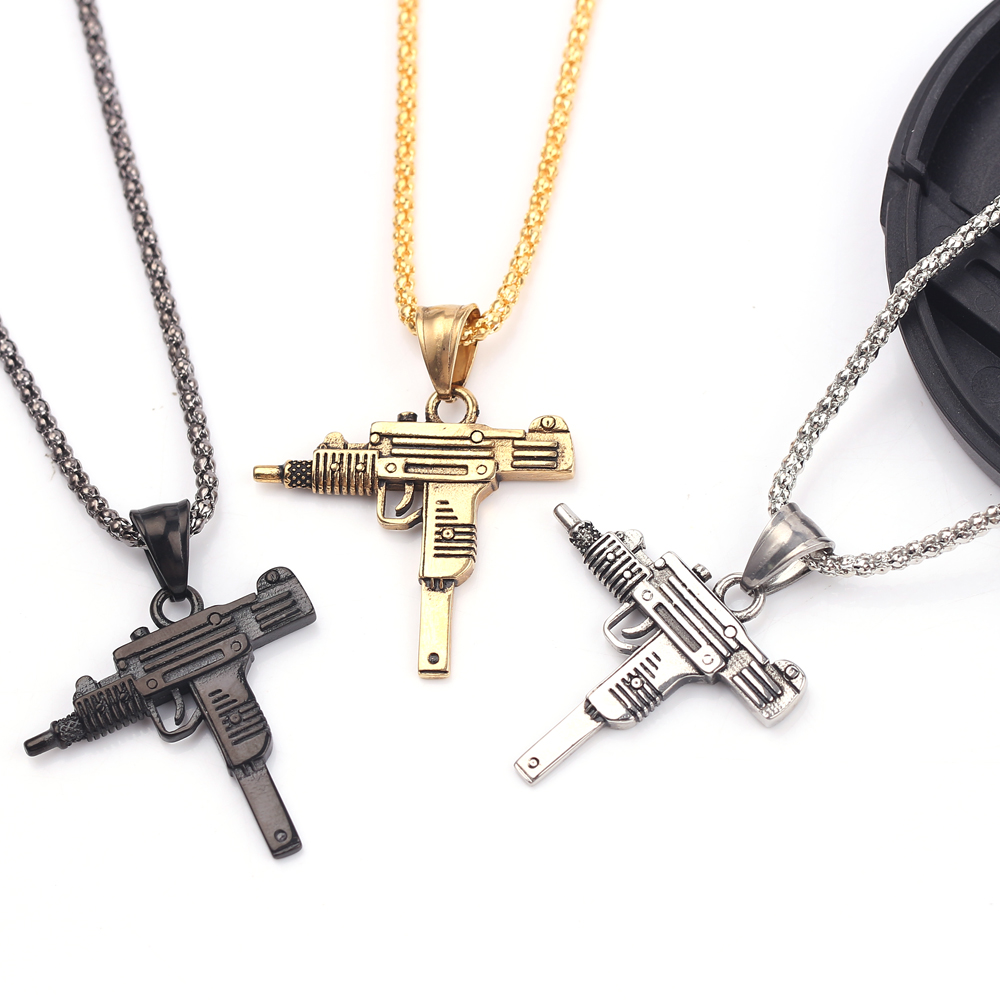 Kalung Liontin Senapan Mesin U - Men Accessories Pendant ulasan dan harga