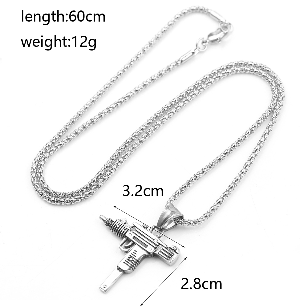 Kalung Liontin Senapan Mesin U - Men Accessories Pendant ulasan dan harga