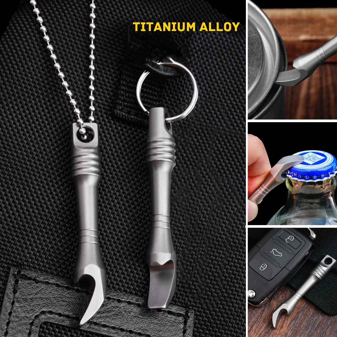 TC4 Titanium Alloy Crowbar Min - Keychain Multi Tool ulasan dan harga