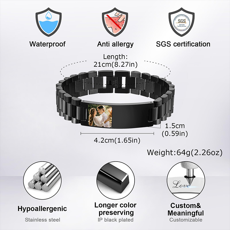 Gambar Kustom Teks Gelang Jam  - Men'S Accessories Watches ulasan dan harga