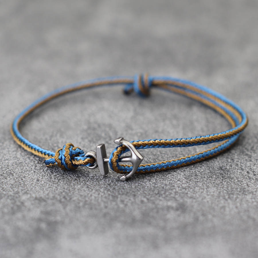 Gelang Tali Tipis Jangkar Mini - Men'S Minimalist Accessories ulasan dan harga