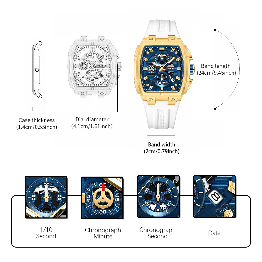 Jam Tangan Mewah Vintage CURRE - Men'S Accessories Watches ulasan dan harga