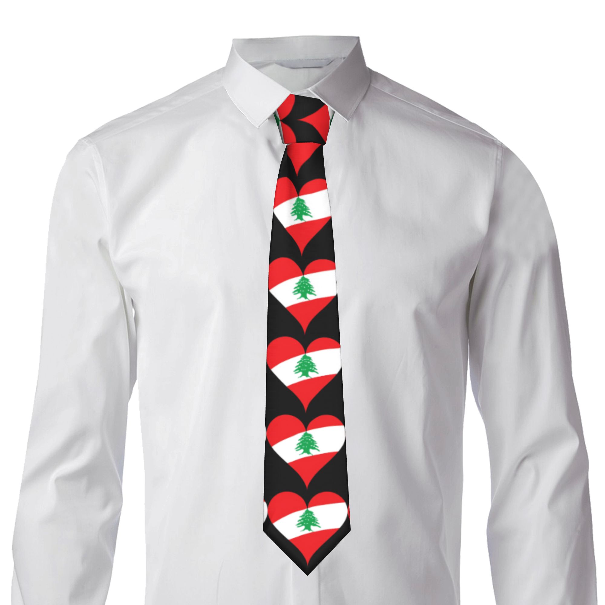 Dasi Hati Bendera Lebanon Dasi - Men Accessories Lebanon ulasan dan harga