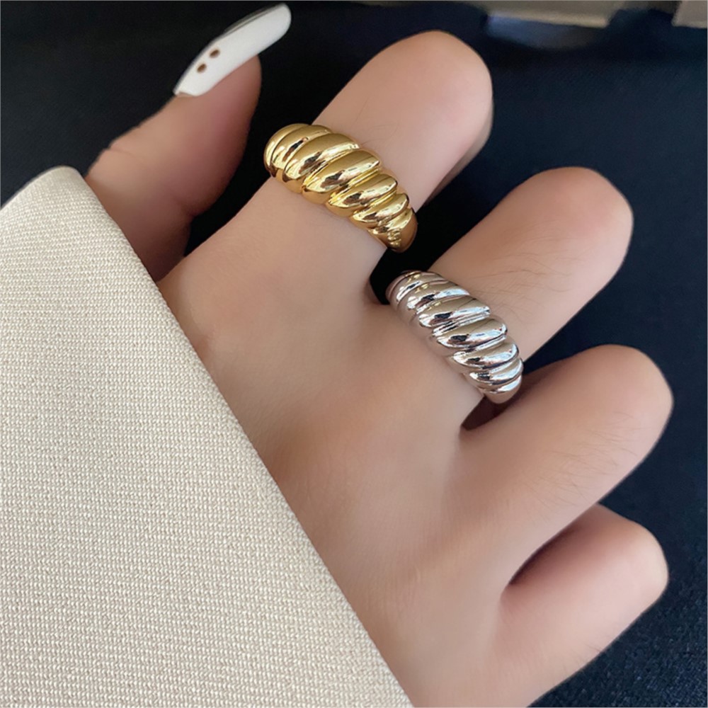 Cincin Croissant Perak Sterlin - Men'S Minimalist Accessories ulasan dan harga