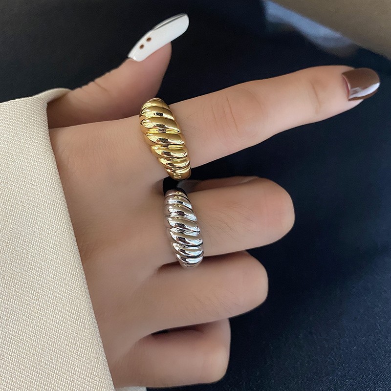 Cincin Croissant Perak Sterlin - Men'S Minimalist Accessories ulasan dan harga