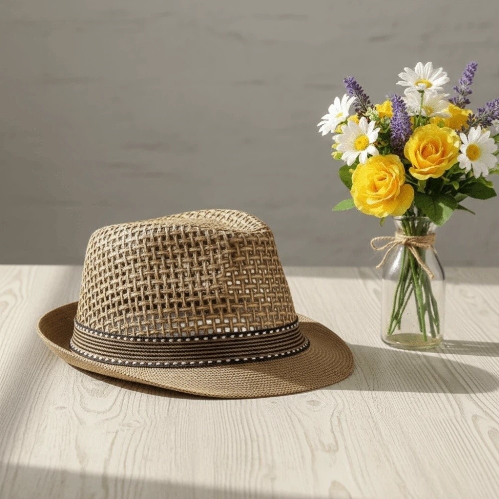 Topi Panama Pria Berpinggiran  - Men'S Accessories Designer ulasan dan harga