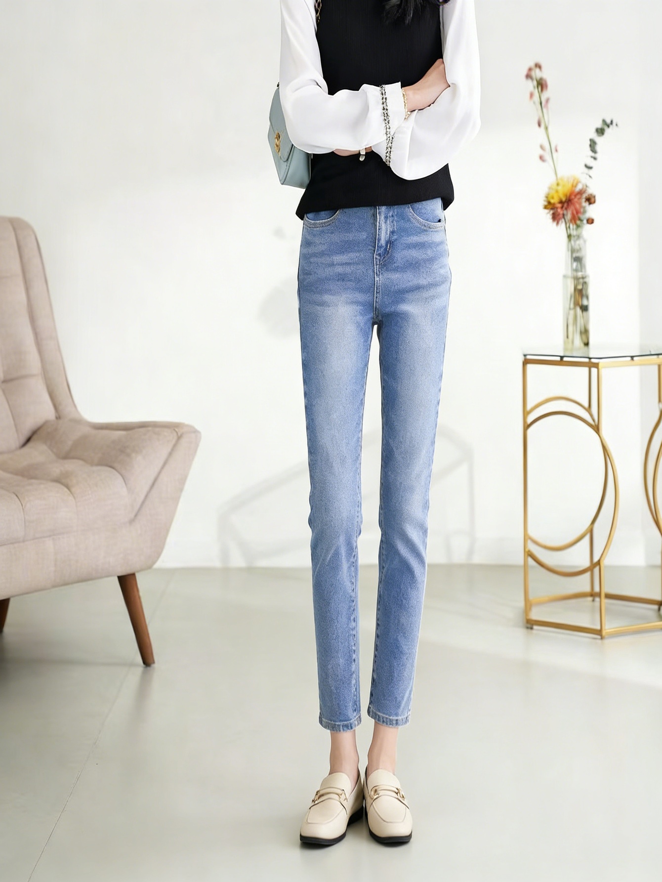 Celana Jeans Streetwear Biru S - Men'S Minimalist Accessories ulasan dan harga
