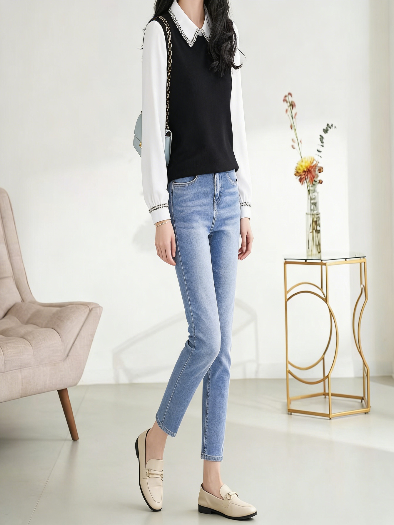Celana Jeans Streetwear Biru S - Men'S Minimalist Accessories ulasan dan harga