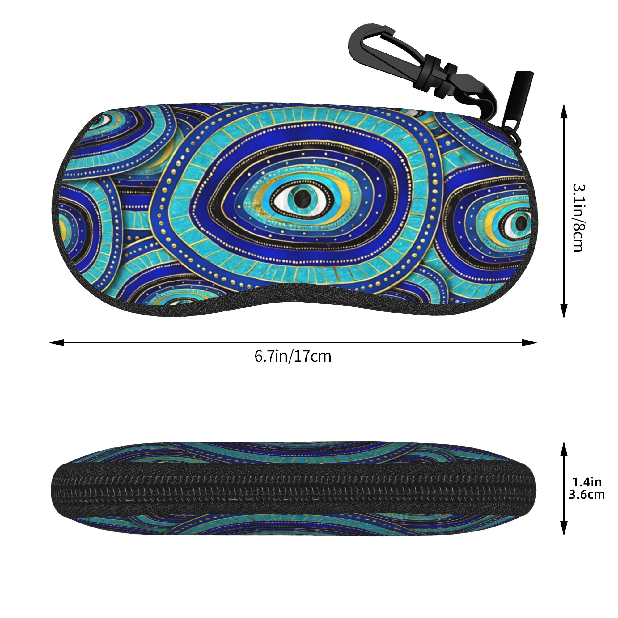 Kotak Kacamata Pola Jimat Mata - Men Accessories Evil Eye ulasan dan harga