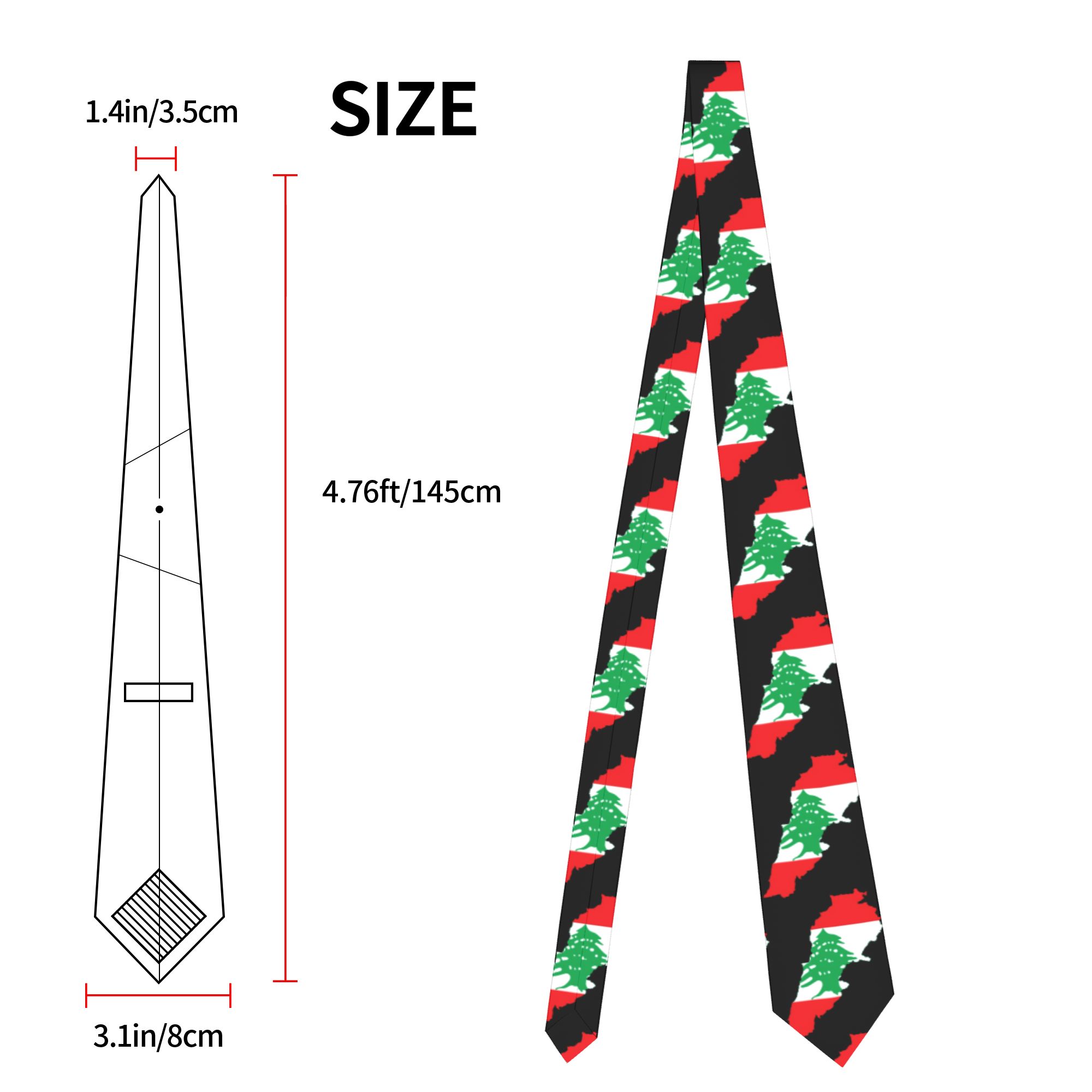 Dasi Peta Bendera Lebanon Dasi - Men Accessories Lebanon ulasan dan harga