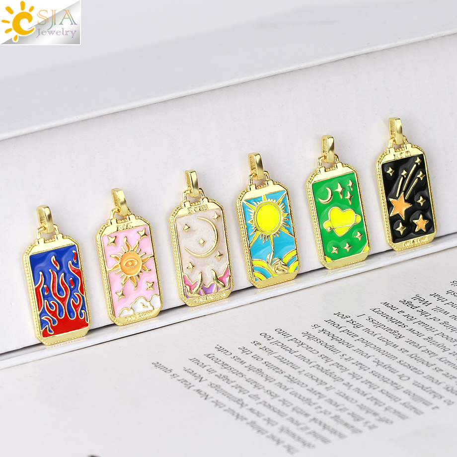 Liontin kartu Tarot Enamel unt - Men Accessories Evil Eye ulasan dan harga