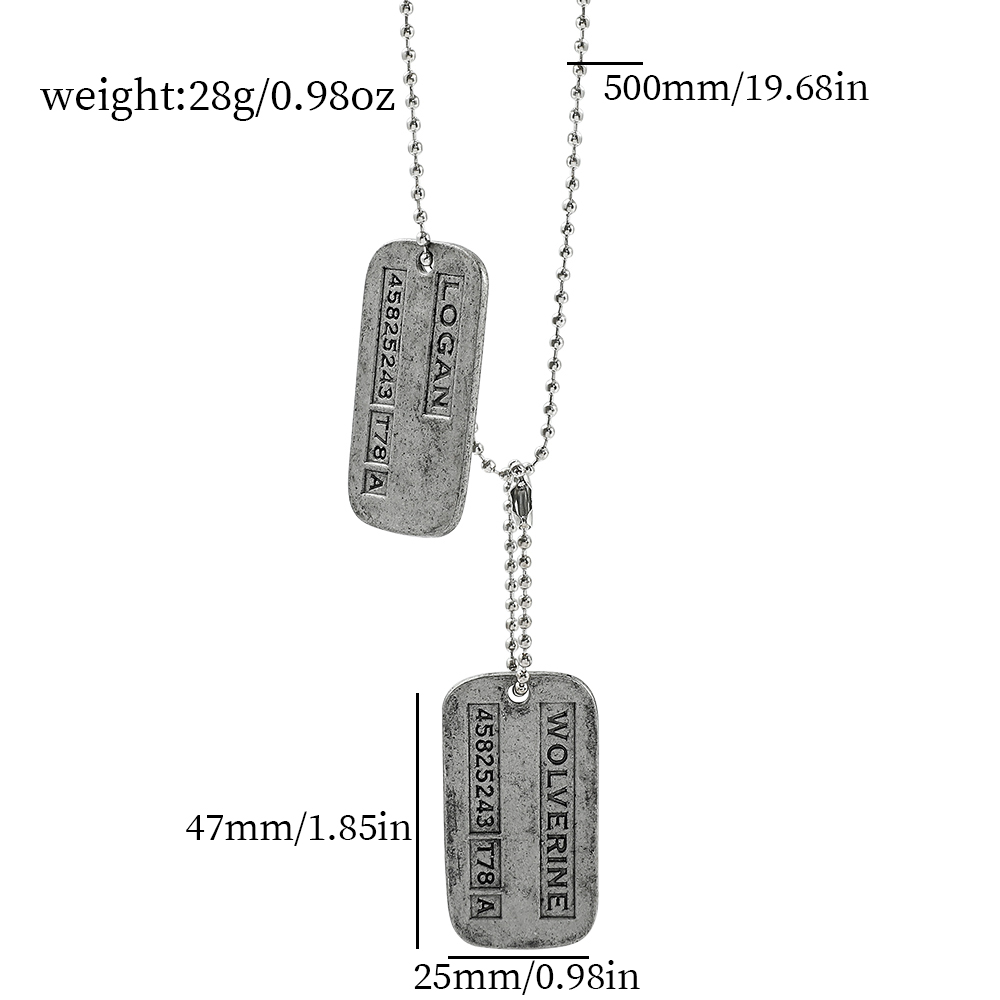 Kalung Kartu Militer X-Men Wol - Men Accessories Pendant ulasan dan harga