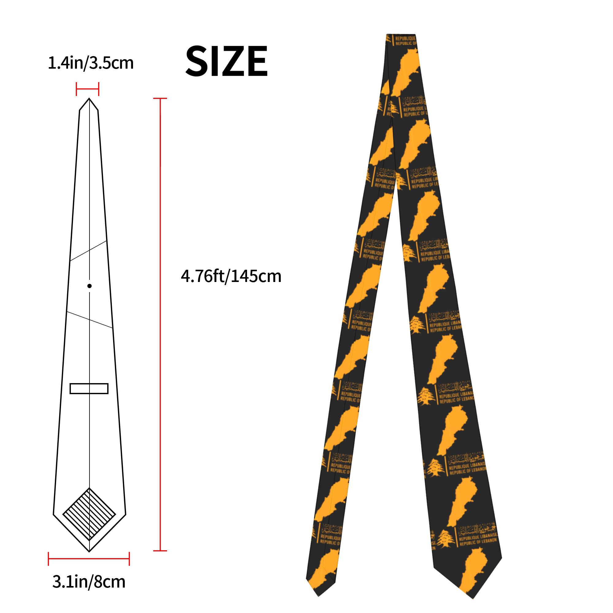 Dasi Kasual Pria Motif Bendera - Men Accessories Lebanon ulasan dan harga