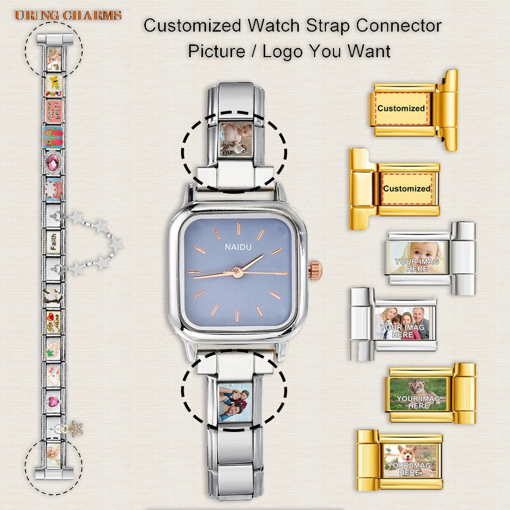 1 Pasang Logo Gambar Konektor  - Men'S Accessories Watches ulasan dan harga
