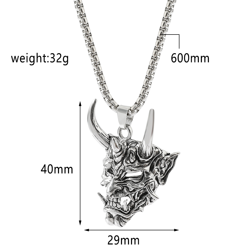 Kalung Liontin Topeng Hantu Ta - Men'S Accessories Designer ulasan dan harga