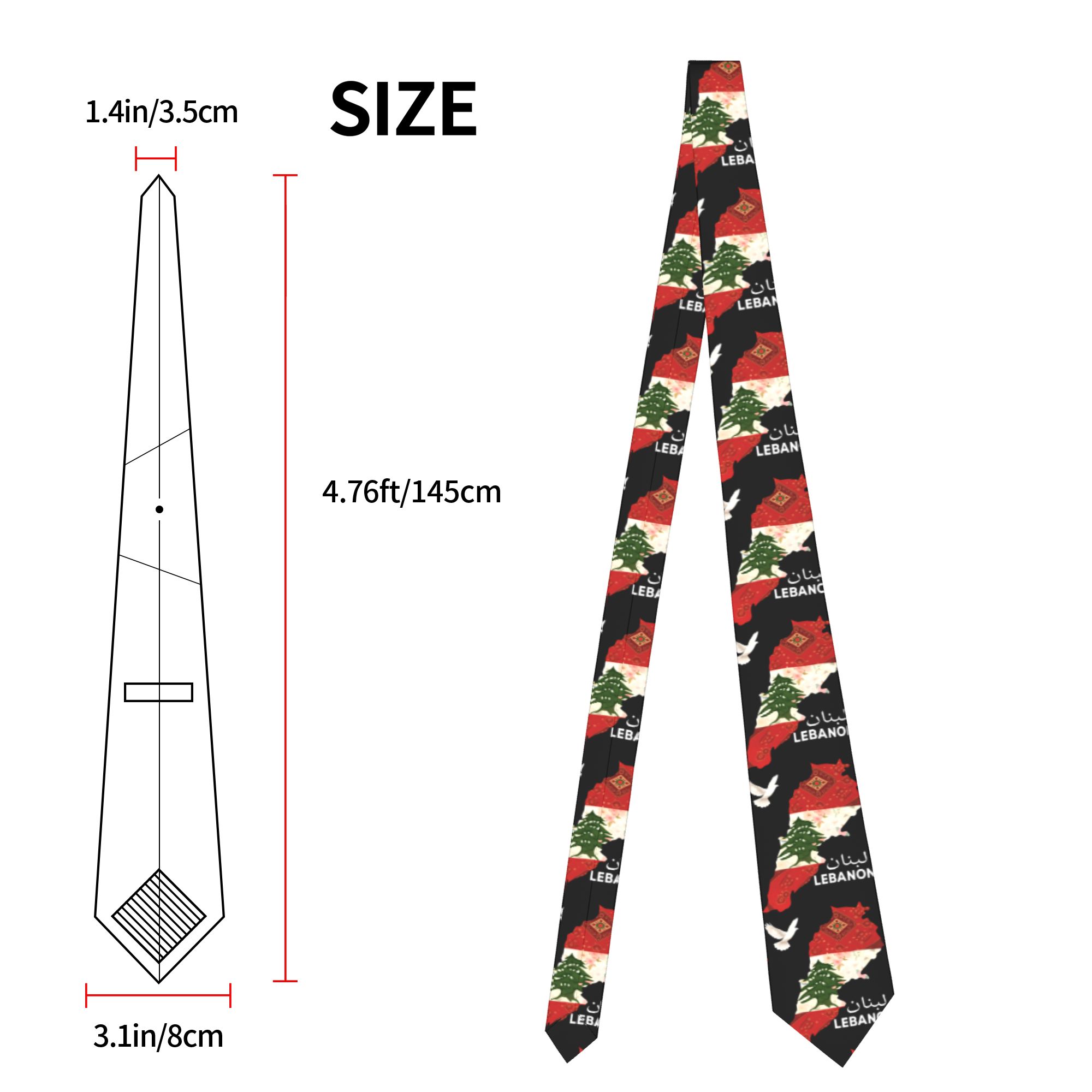 Dasi Pria Motif Bendera Lebano - Men Accessories Lebanon ulasan dan harga