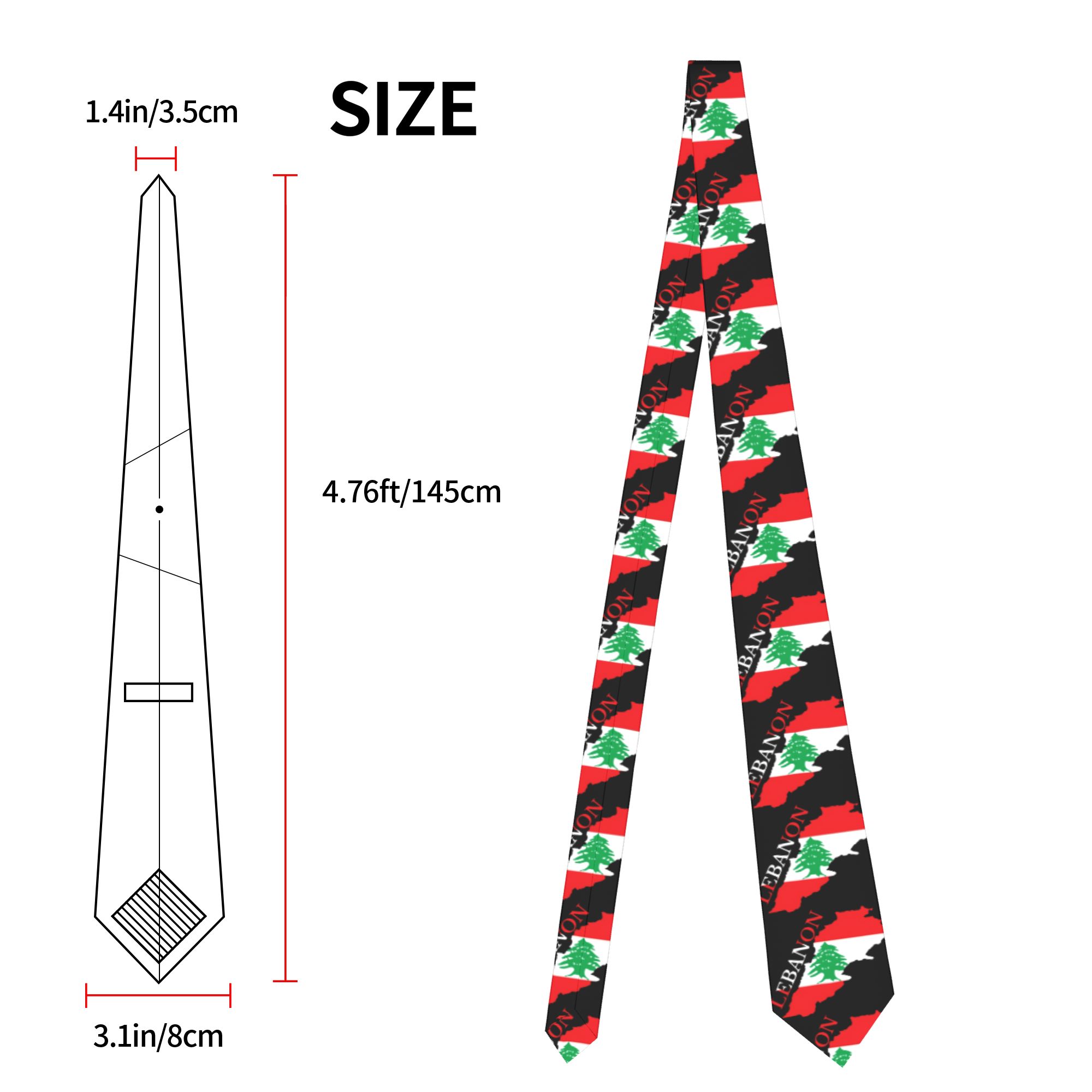 Dasi Peta Bendera Lebanon Dasi - Men Accessories Lebanon ulasan dan harga